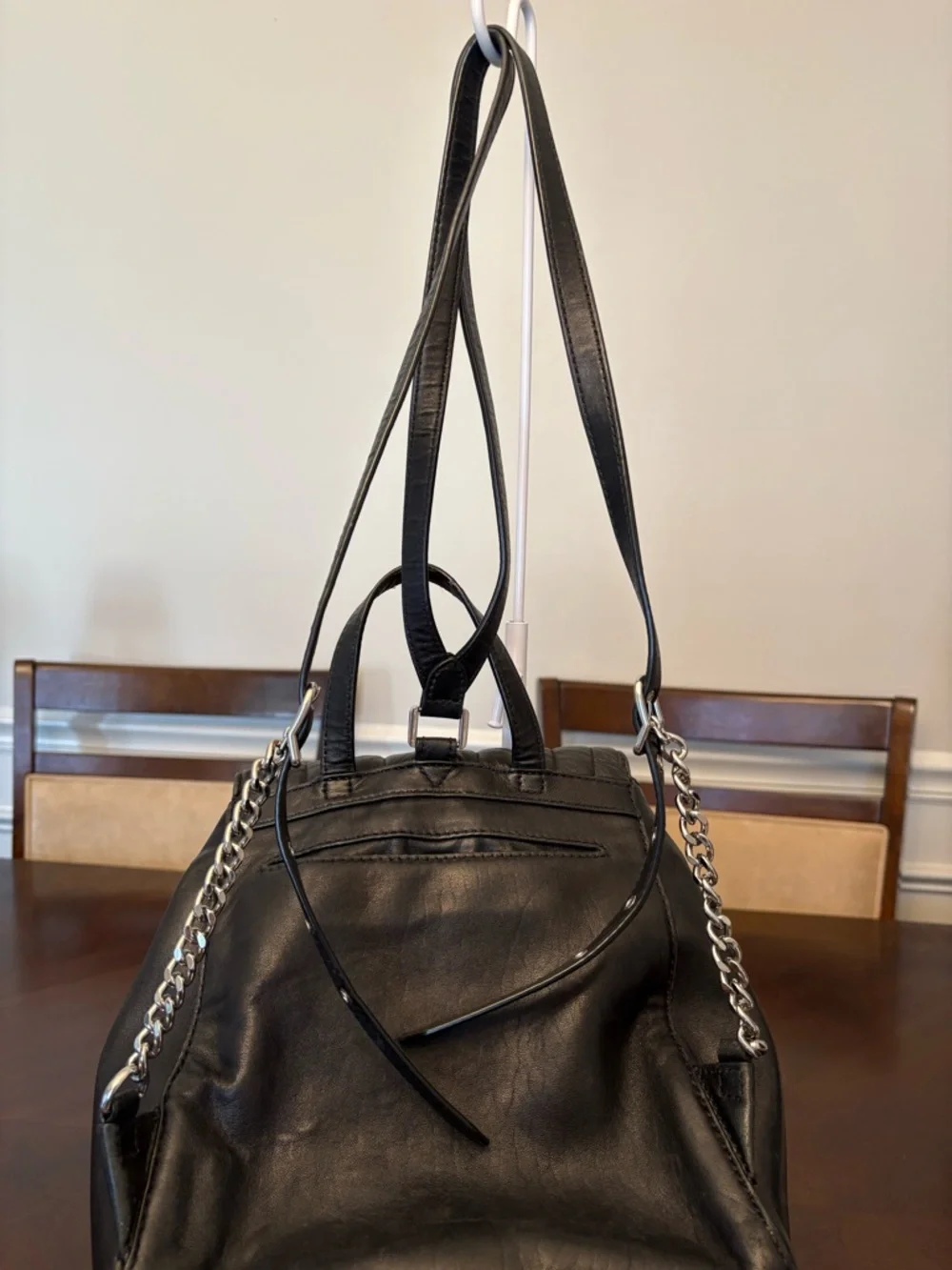 Michael Kors Black Quilted Leather Backpack - Picture 8 of 8